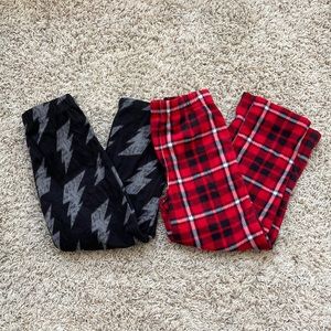 3/$20 - Set of Two Arizona Jeans Fleece Pajama Pants - S 6/7